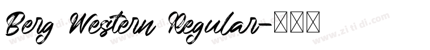 Berg Western Regular字体转换